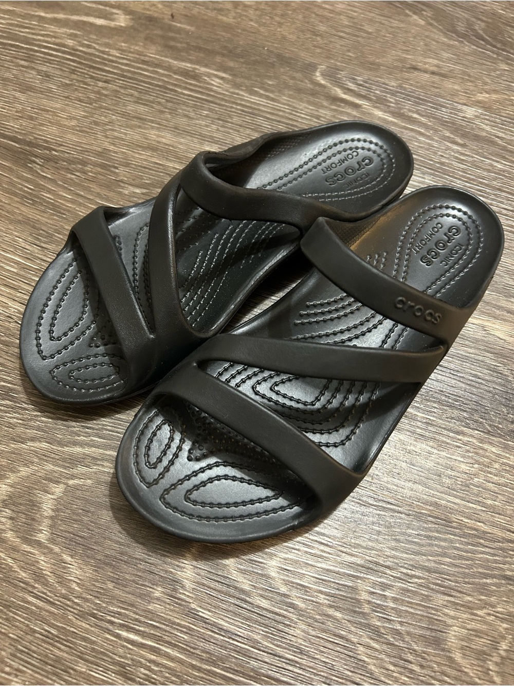 Crocs Women Black Kadee II Slide Sandals Size 9